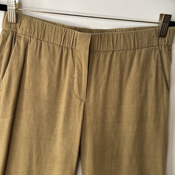 J. Jill Sage Green Cropped Elastic Waist Pants Linen Blend Size XS - Picture 6 of 12